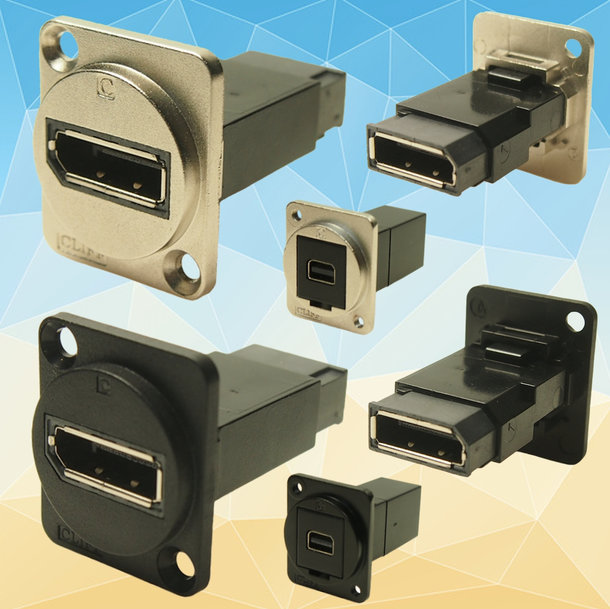 Industry Standard DisplayPort further increases Cliff Electronics FeedThrough Connecter Range
